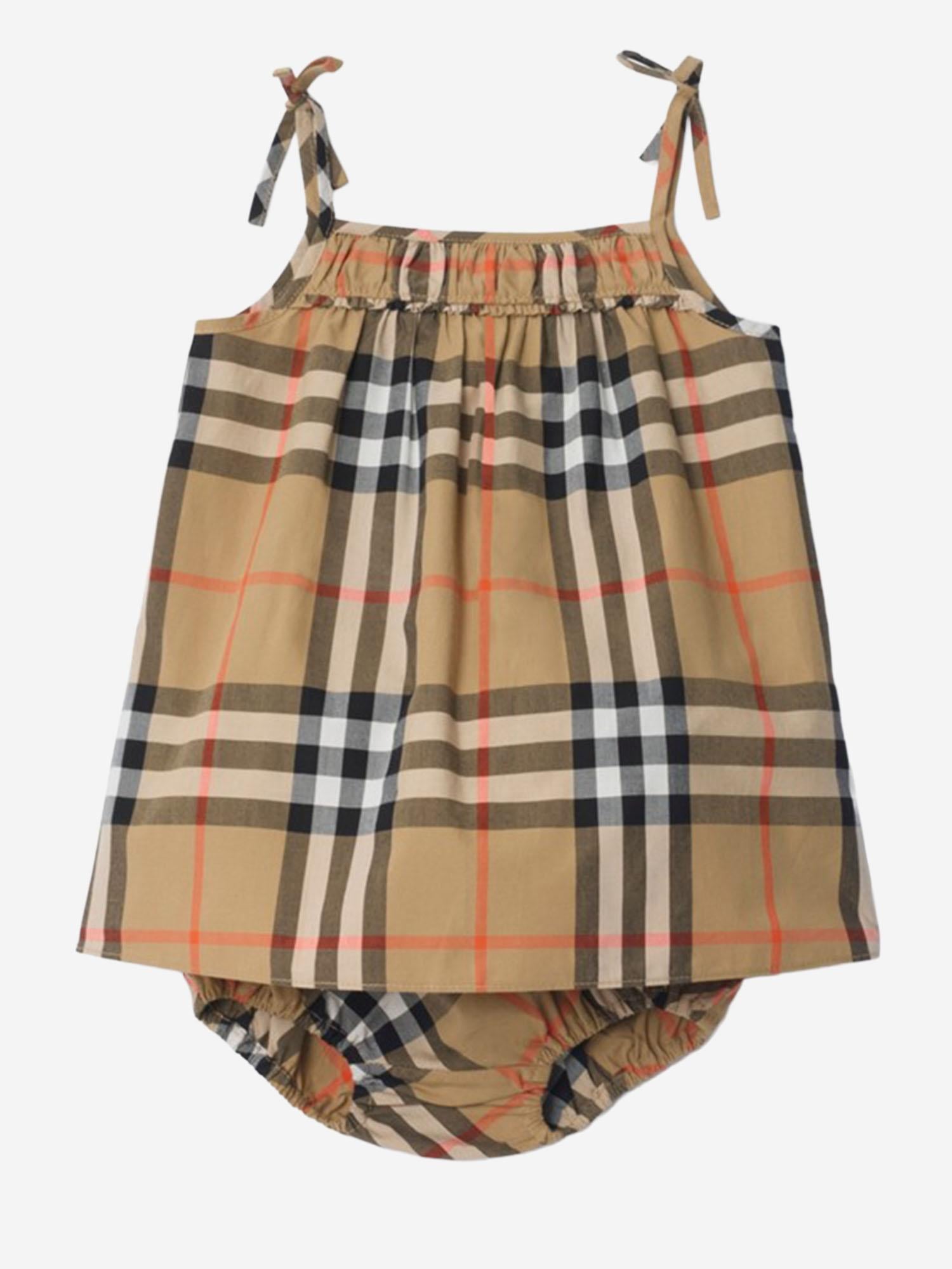 SET DI DUE PEZZI IN COTONE CON MOTIVO CHECK 8122490 SANDIPCHECK BURBERRY KIDS 