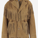 Giacca in pelle scamosciata con frange e tasconi 211971007 001 POLO RALPH LAUREN 