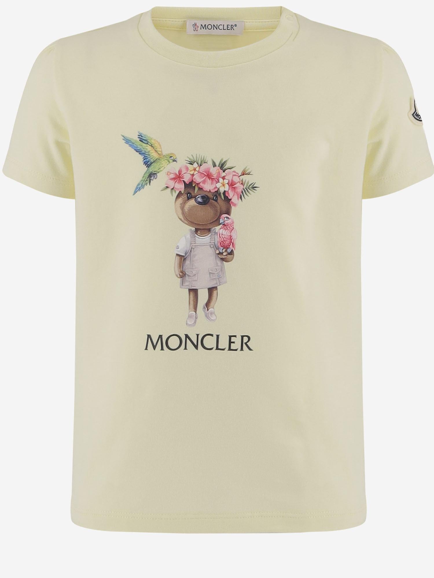 T-SHIRT IN COTONE STRETCH CON STAMPA 8C0001189AUM 102 MONCLER ENFANTS 