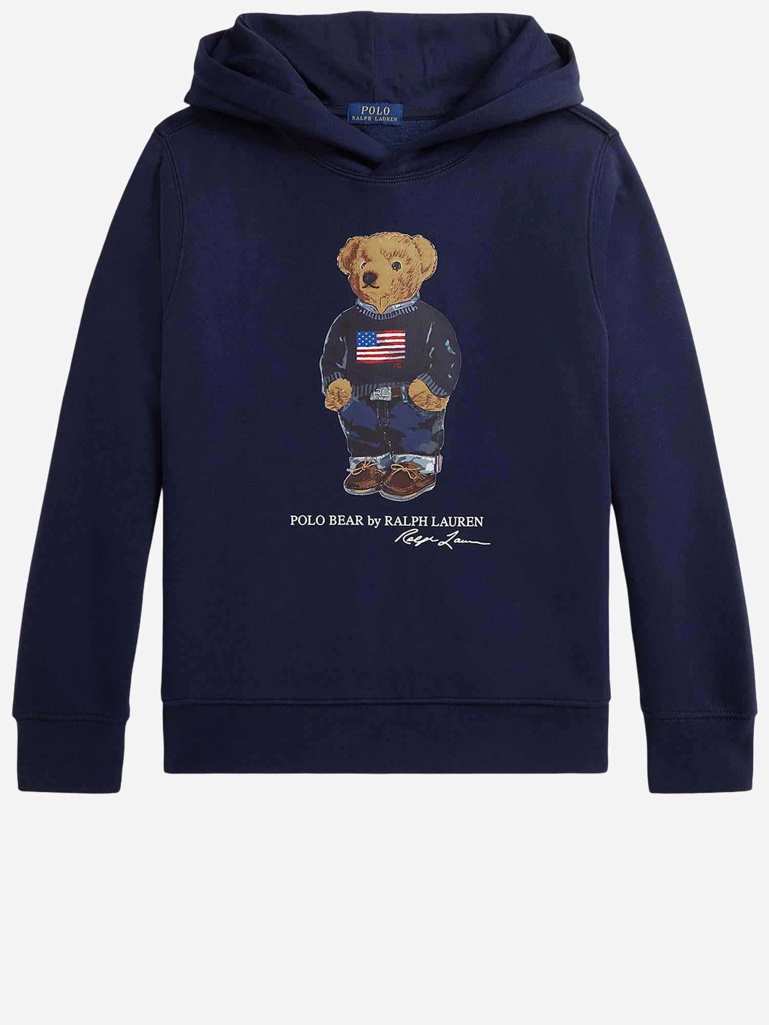 FELPA IN MISTO COTONE CON STAMPA POLO BEAR 323A10529 001 POLO RALPH LAUREN KIDS 