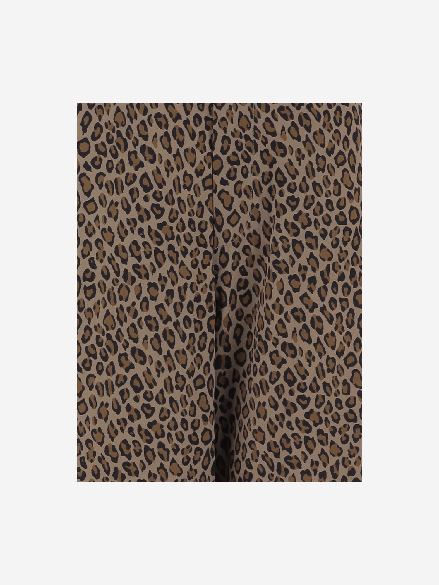 PANTALONI IN MISTO COTONE CON MOTIVO ANIMALIER S26307 0680 SASUPHI 