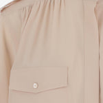 Camicia plissettata in crêpe di seta CH26SHT20005 6H6 CHLOE 