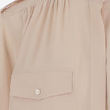 Camicia plissettata in crêpe di seta CH26SHT20005 6H6 CHLOE 