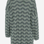 CARDIGAN OPEN-FRONT IN MISTO VISCOSA CON MOTIVO ONDULATO 066 VERDE COLOUR MARKET 
