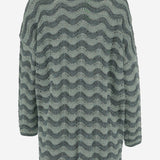 CARDIGAN OPEN-FRONT IN MISTO VISCOSA CON MOTIVO ONDULATO 066 VERDE COLOUR MARKET 