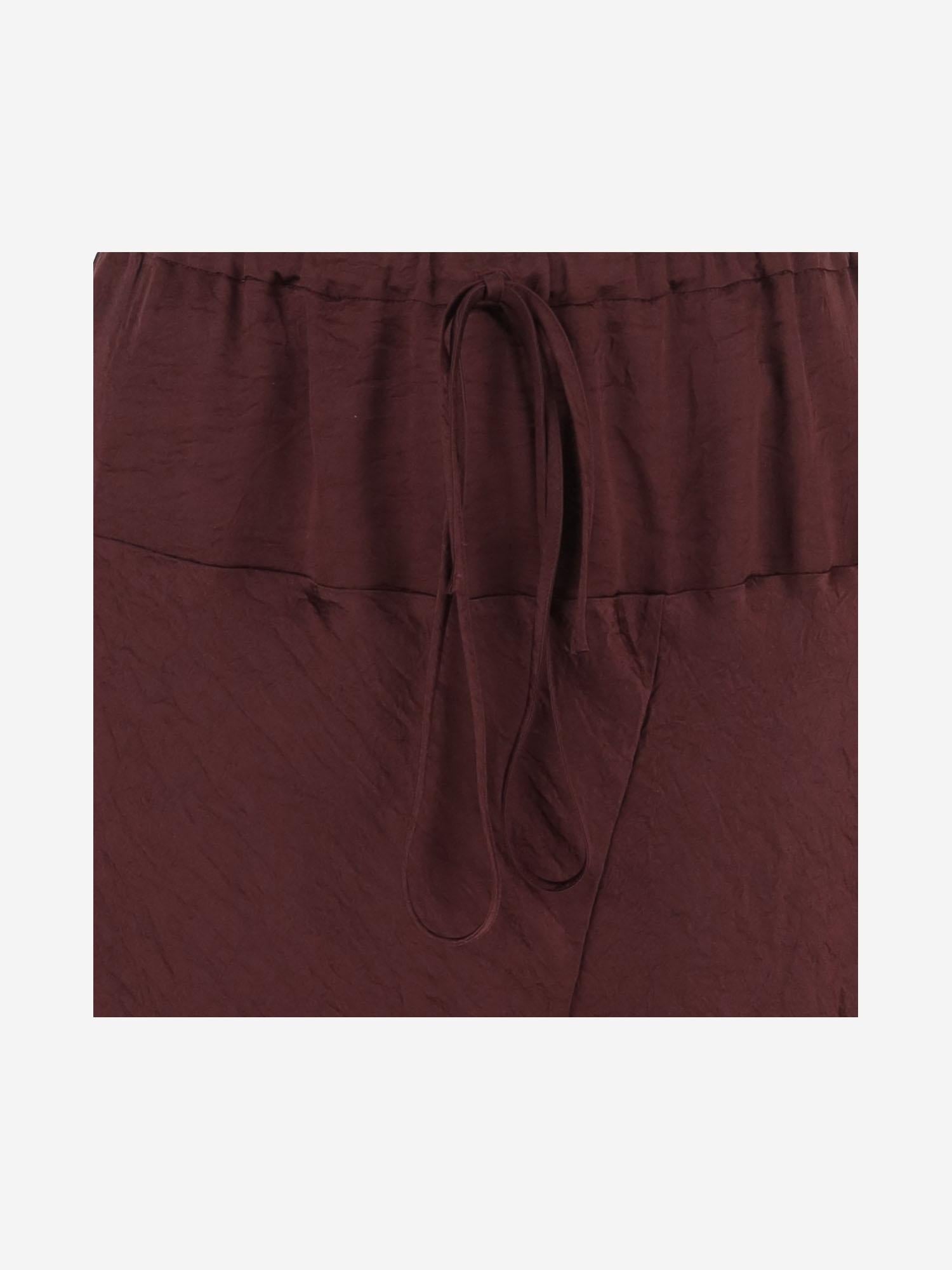 GONNA LUNGA IN RAYON CON COULISSE AW25B2526W170 MERLOT* LAUREN MANOOGIAN 