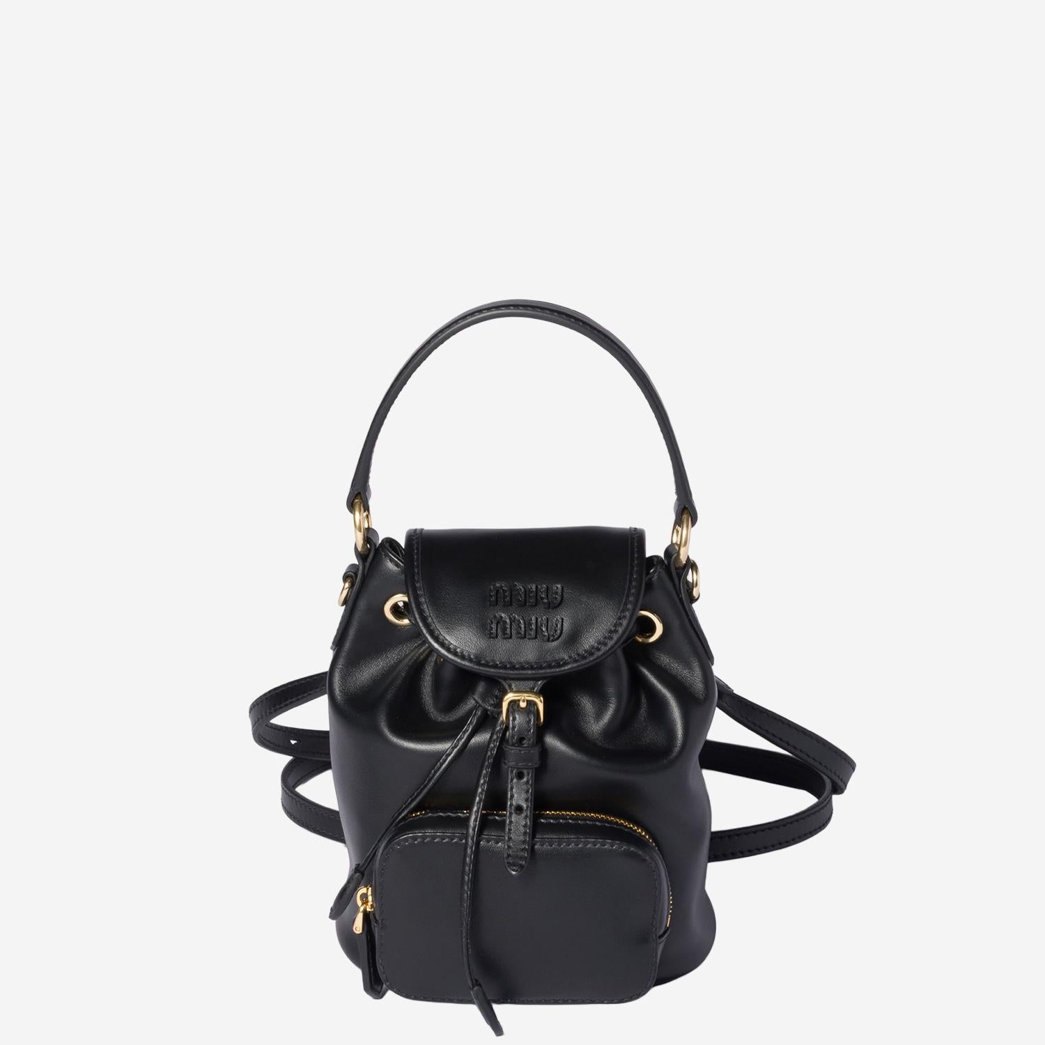 ZAINO IN PELLE CON LOGO 5BZ045 2CRWF0002 MIU MIU 