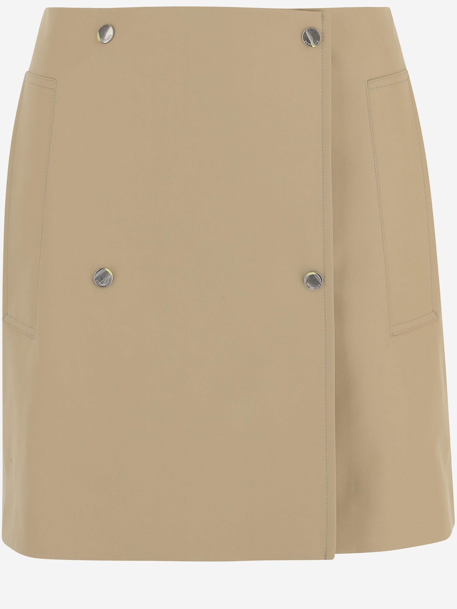 Minigonna trench in gabardine di cotone 8110354 FLAX BURBERRY 