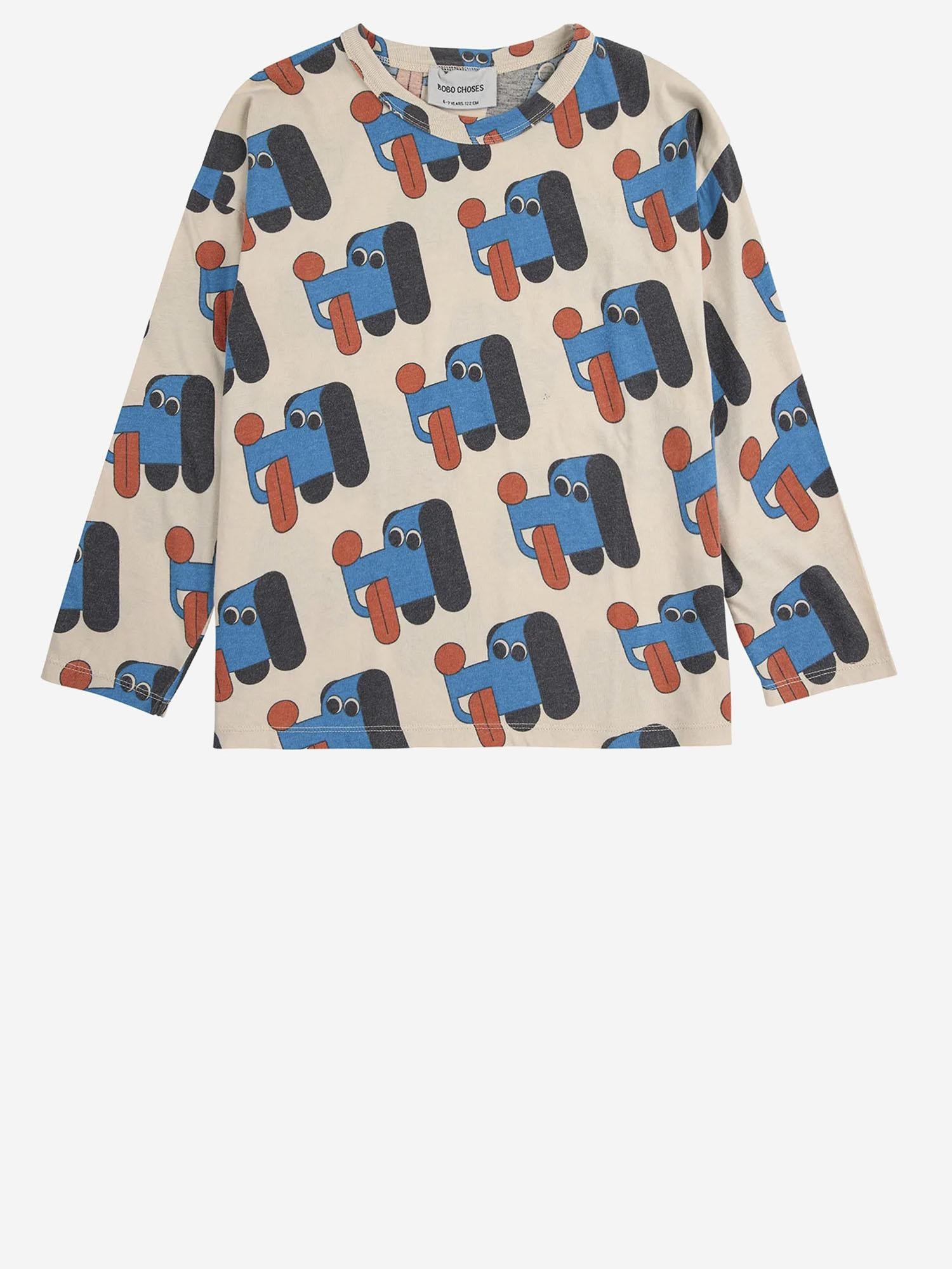 T-SHIRT IN COTONE CON STAMPA B225AC010  BOBO CHOSES KIDS 