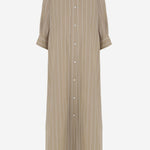 ABITO LUNGO IN COTONE CON MOTIVO A RIGHE J02CT0599 J45328273 JIL SANDER 