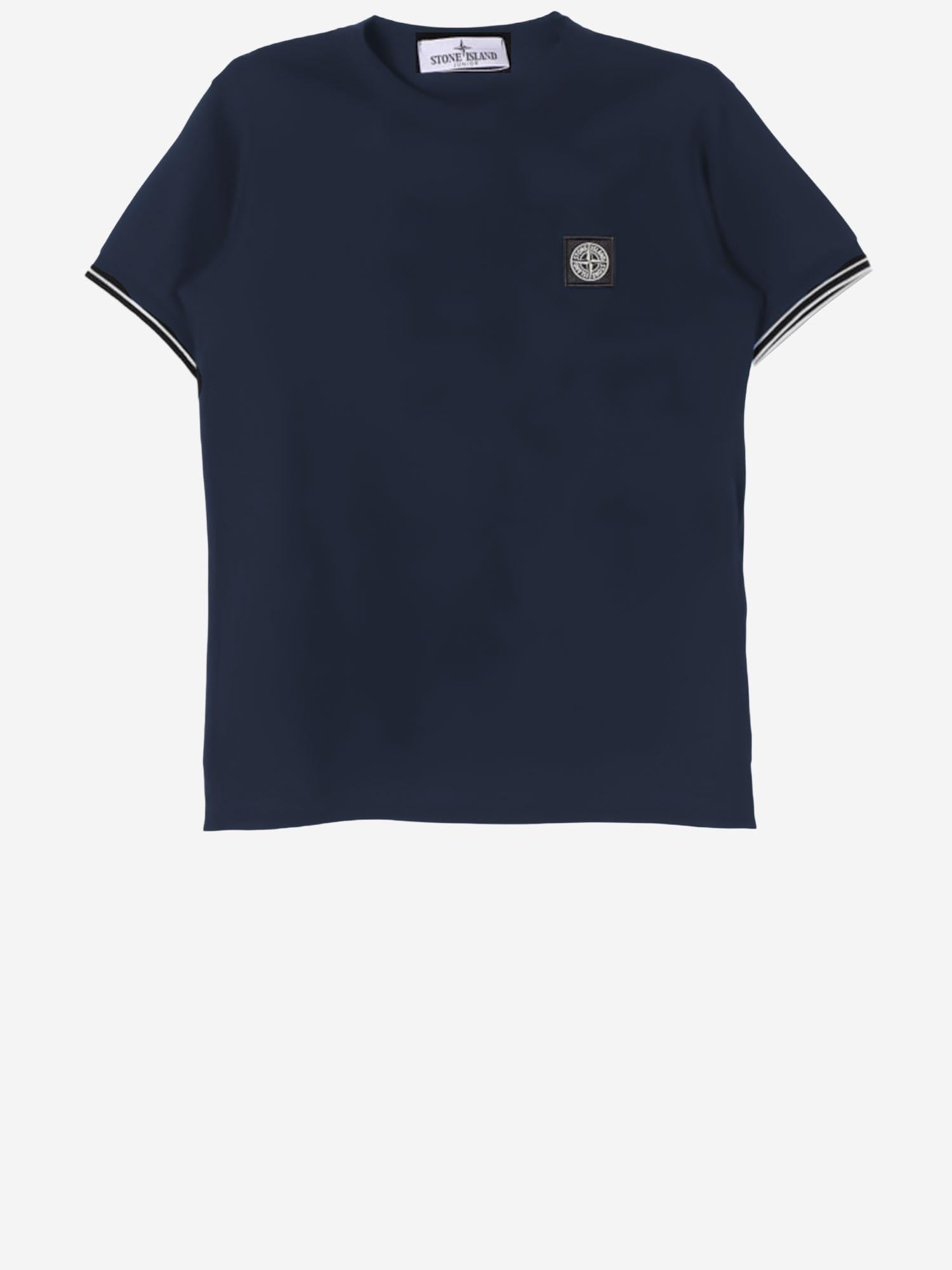 T-SHIRT IN COTONE STRETCH CON LOGO 2100001 S0018V0020 STONE ISLAND KIDS 