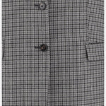 GIACCA LUNGA PIED DE POULE  DUE BOTTONI JBERTHA16B 340329EG950 TAGLIATORE 