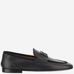 MOCASSINI IN PELLE CON LOGO DG A50462 A6O7080999 DOLCE & GABBANA 