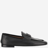 MOCASSINI IN PELLE CON LOGO DG A50462 A6O7080999 DOLCE & GABBANA 