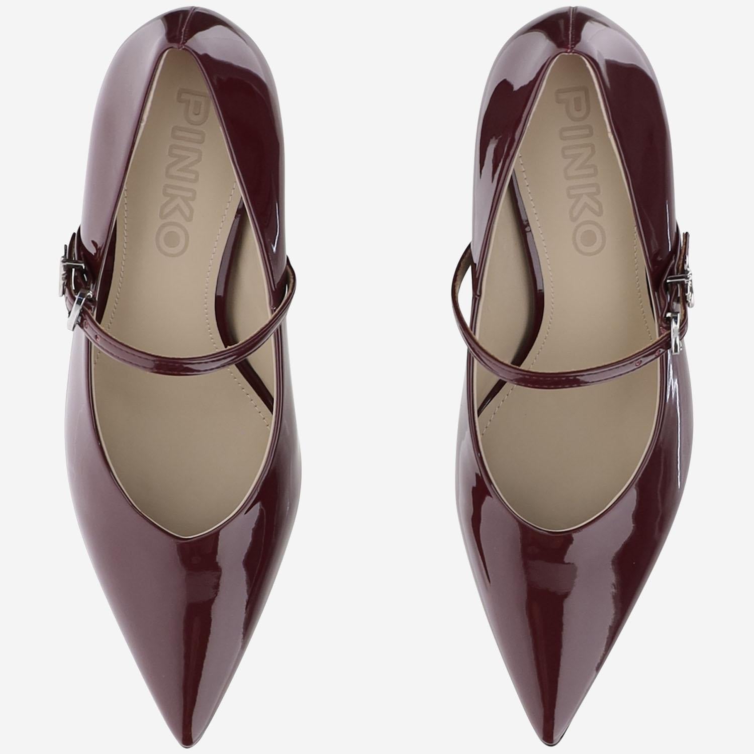 DECOLLETÉ IN PELLE LUCIDA SD0415 E002P61 PINKO 