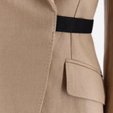 GIACCA IN LINO CON CINTURA A CONTRASTO MXSFIONDA 003 MAX MARA 