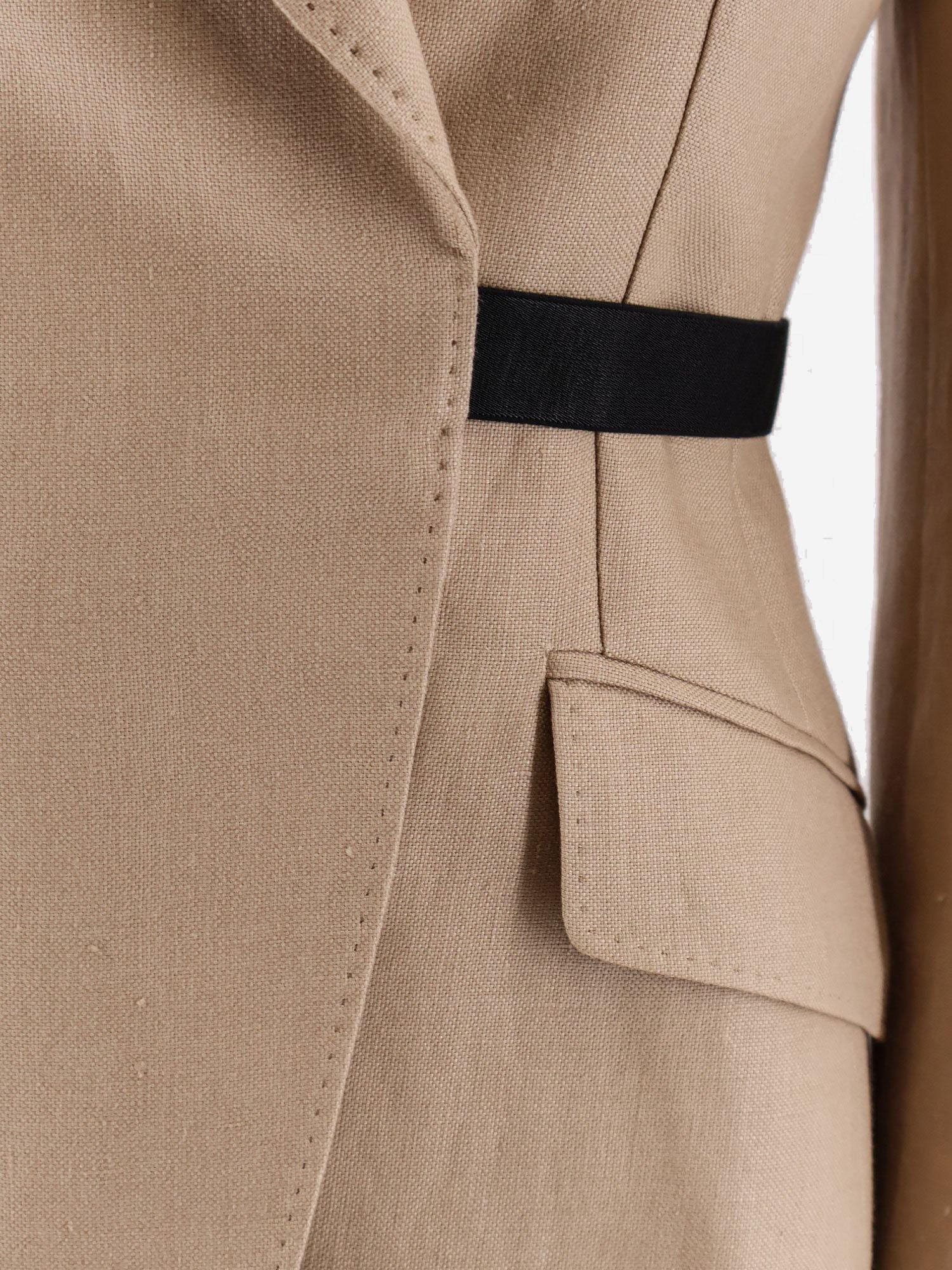 GIACCA IN LINO CON CINTURA A CONTRASTO MXSFIONDA 003 MAX MARA 