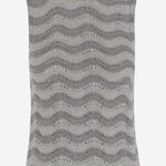 TOP IN MISTO VISCOSA CON MOTIVO ONDULATO 068 ARGENTO COLOUR MARKET 
