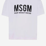 T-SHIRT IN COTONE CON LOGO S6MSJUTH051 001 MSGM KIDS 