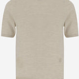 T-SHIRT IN MAGLIA DI LANA 8101955 NUTMEG BURBERRY 