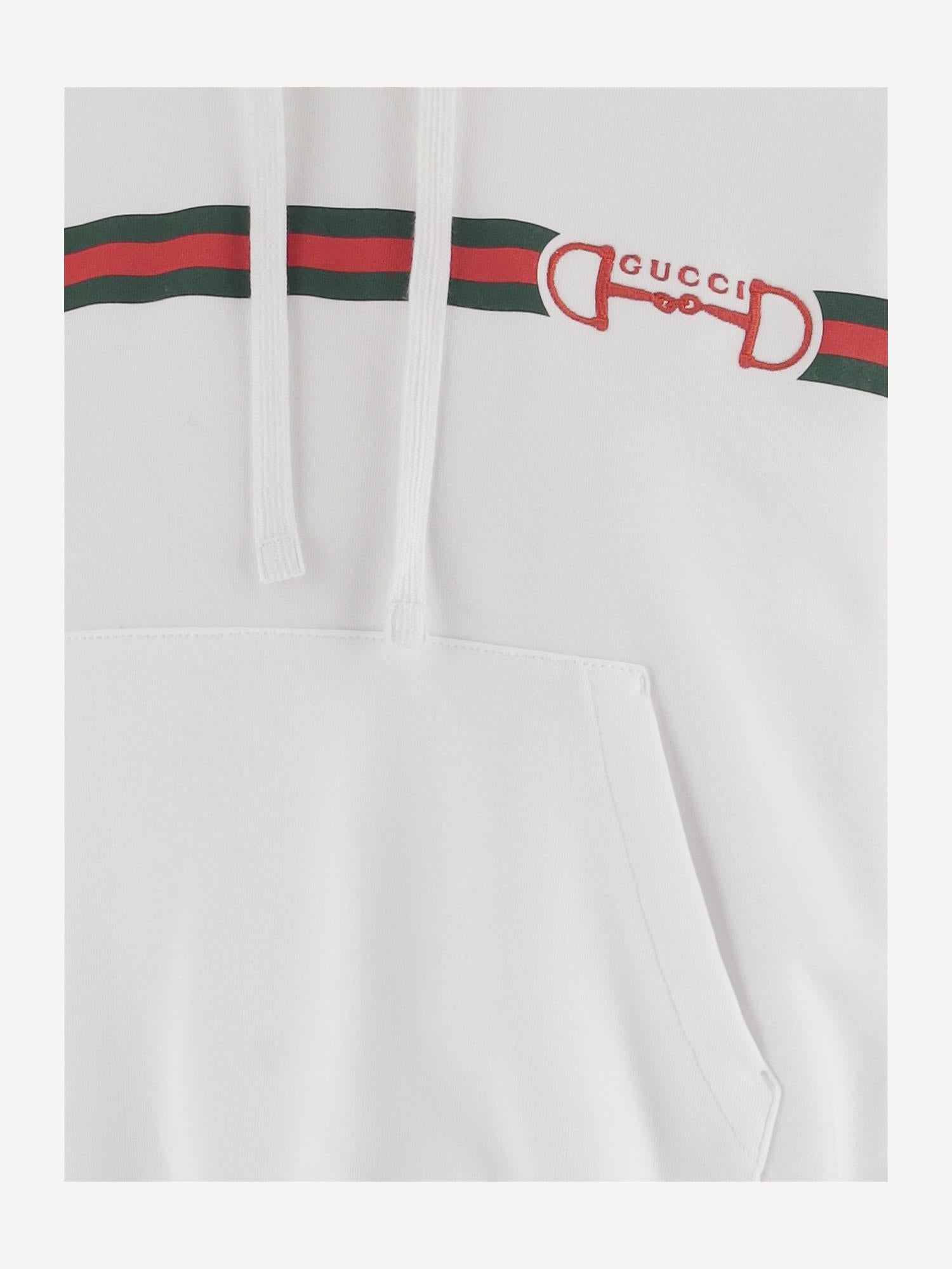 FELPA IN COTONE CON STAMPA LOGO 837930 XJHM09051 GUCCI 