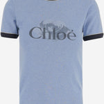T-SHIRT IN COTONE CON LOGO CH25WJH03198 433 CHLOE 