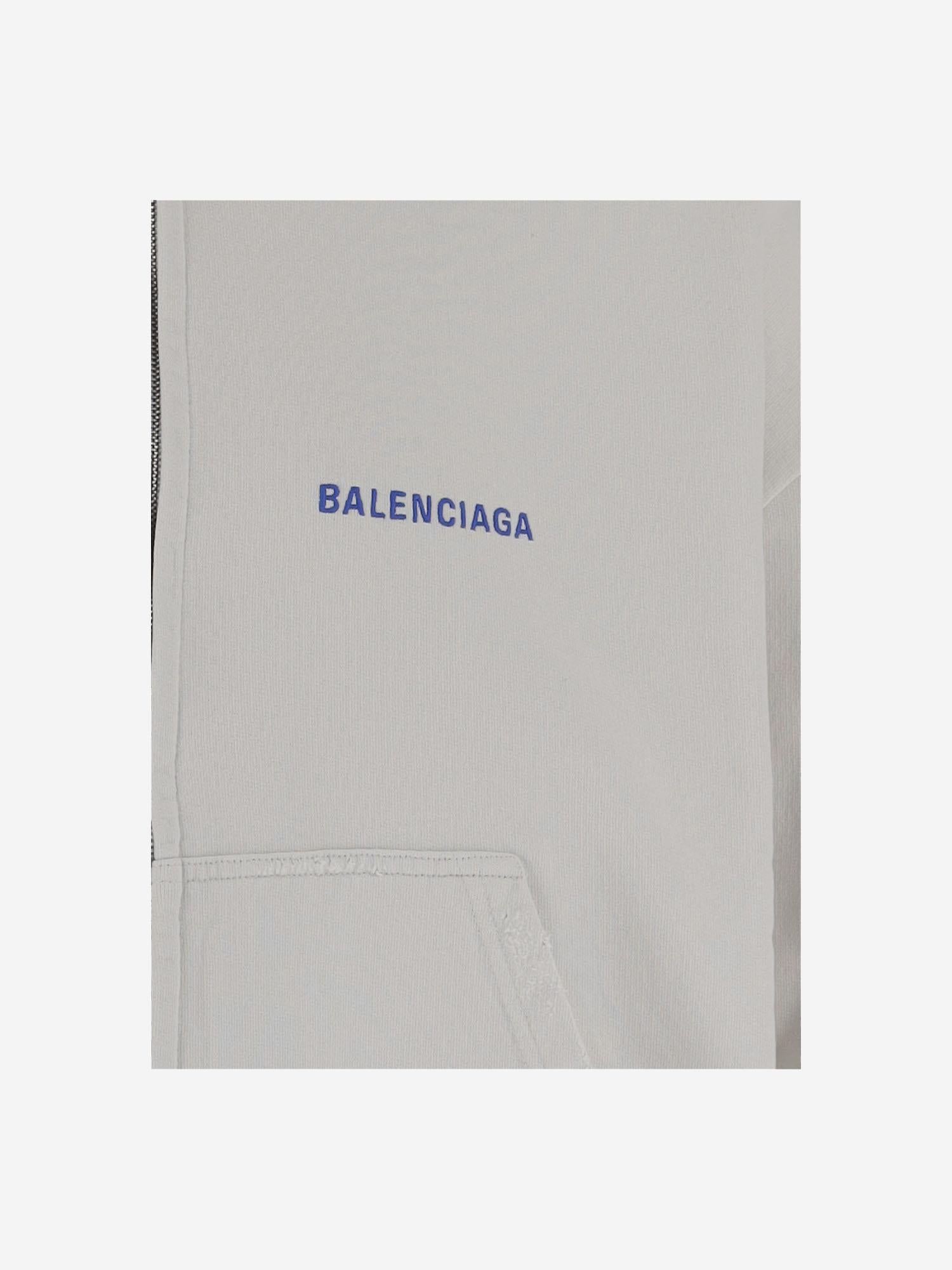 FELPA CON CAPPUCCIO IN CTONOE CON LOGO 803264 TSVP18016 BALENCIAGA 