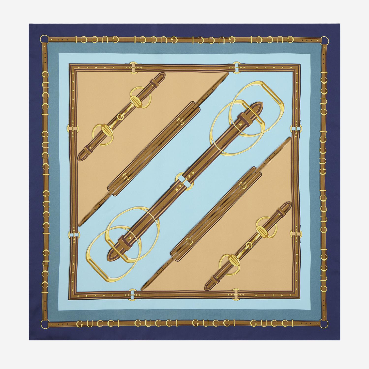 Foulard in twill di seta stampato 847892 3G0014968 GUCCI 