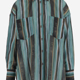 CAMICIA IN COTONE CON MOTIVO A RIGHE 106990 A3CHSD3 PINKO 