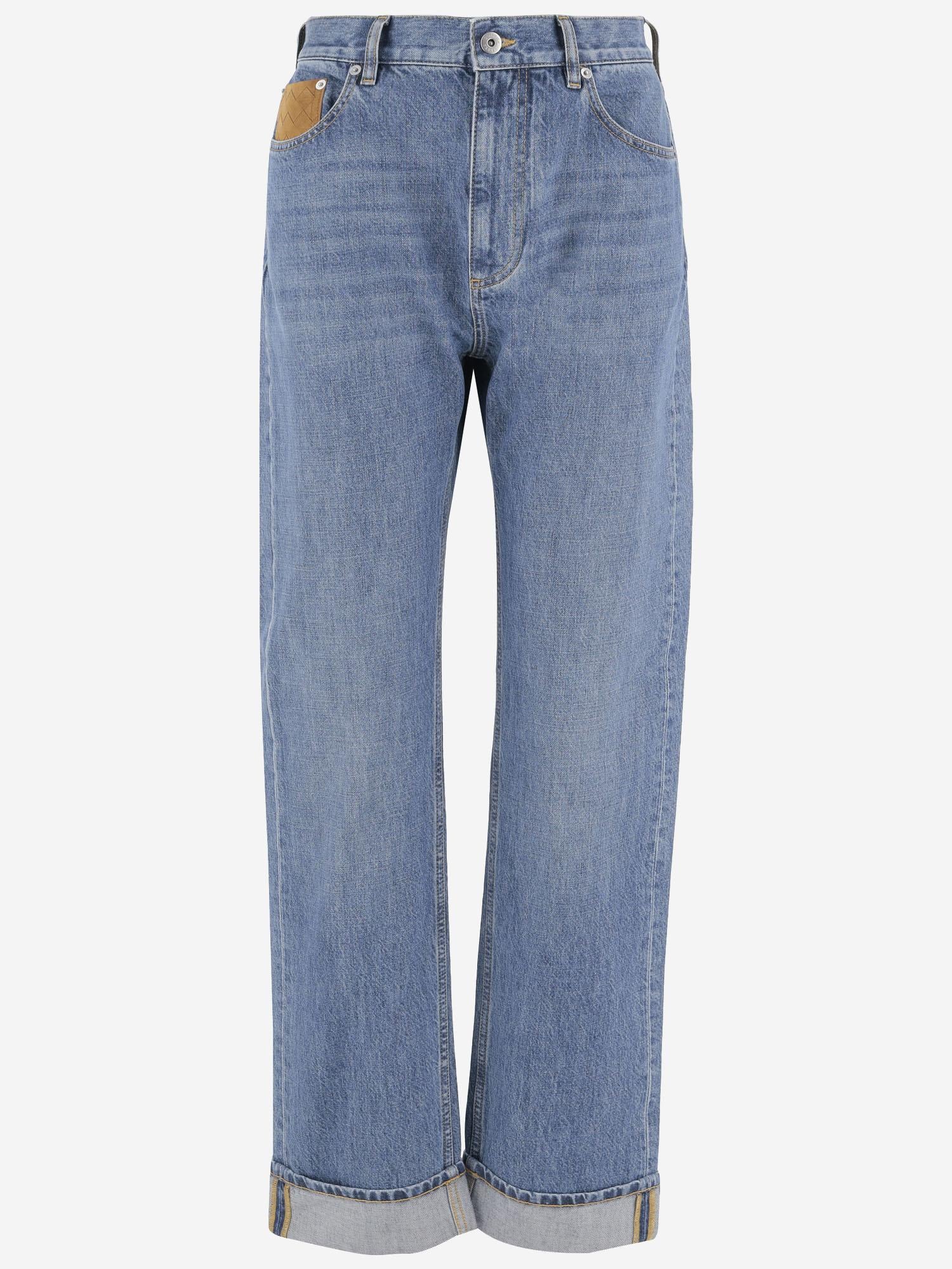 JEANS IN COTONE CON DETTAGLIO INTRECCIATO 831607 V42W04715 BOTTEGA VENETA 