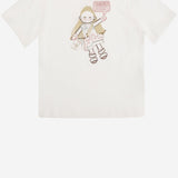 T-SHIRT IN COTONE CON LOGO JFI388 7AJF0TU9 FENDI KIDS 
