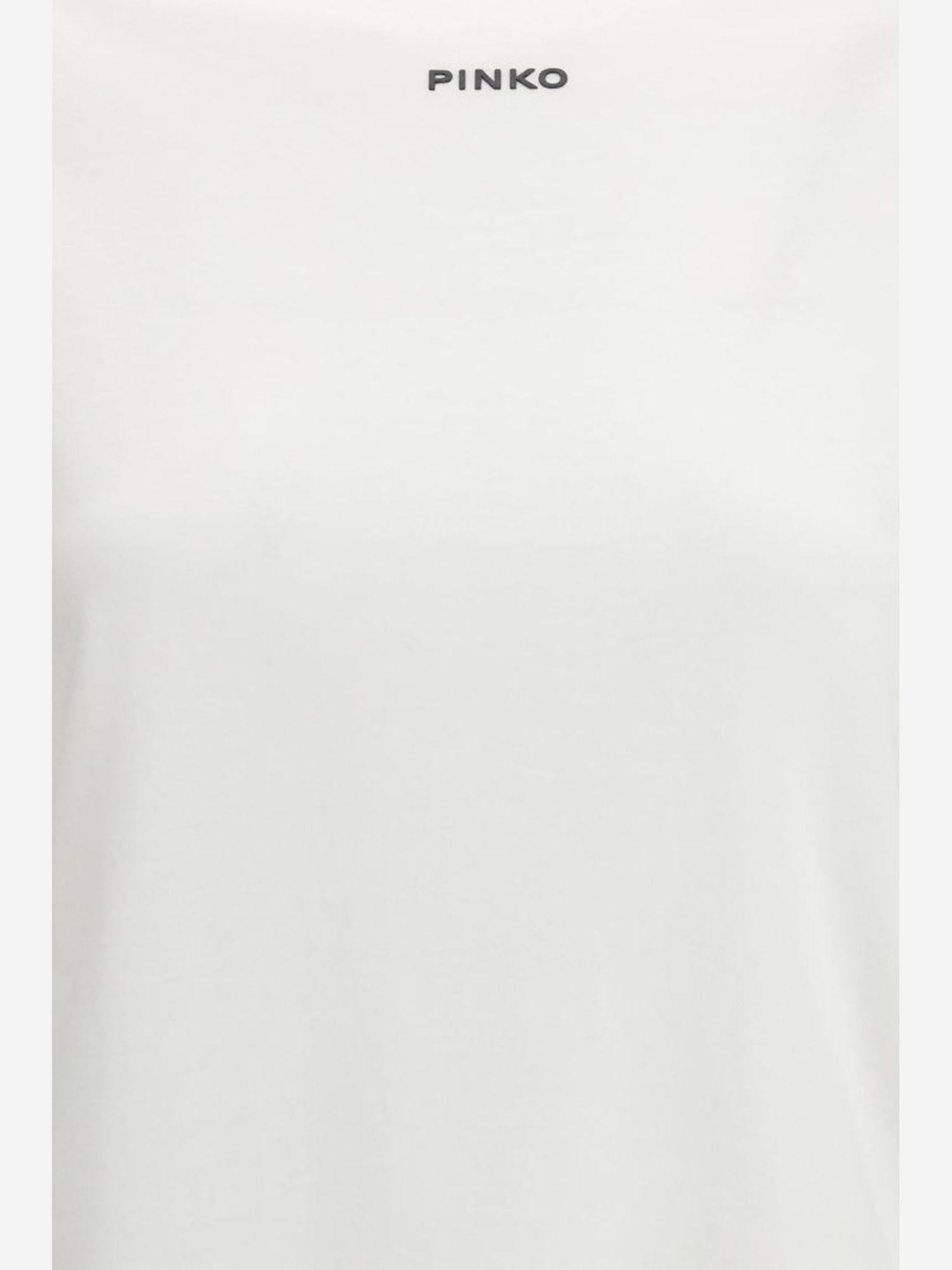 T-SHIRT BASICO IN COTONE CON LOGO 100373 A34FZ05 PINKO 