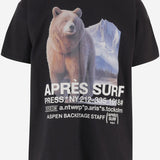 T-SHIRT IN COTONE CON STAMPA GRAFICA 63MYMOUNTAINT-SHIRT BLACK APRES SURF 