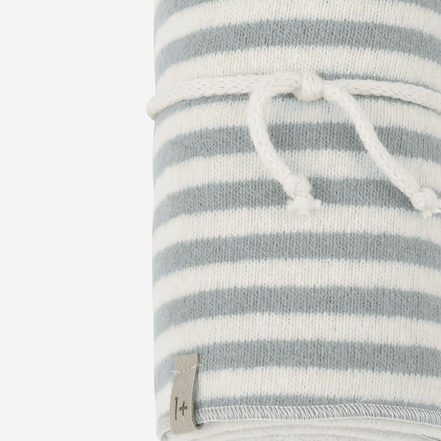 COPERTA JEANINE A RIGHE IN COTONE MISTO 25W042 NUVOLA 1+ IN THE FAMILY KIDS 