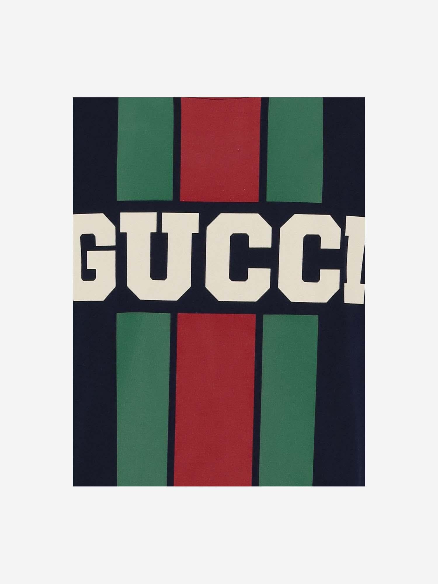 T-SHIRT IN COTONE CON LOGO 575114 XJGN74392 GUCCI KIDS 