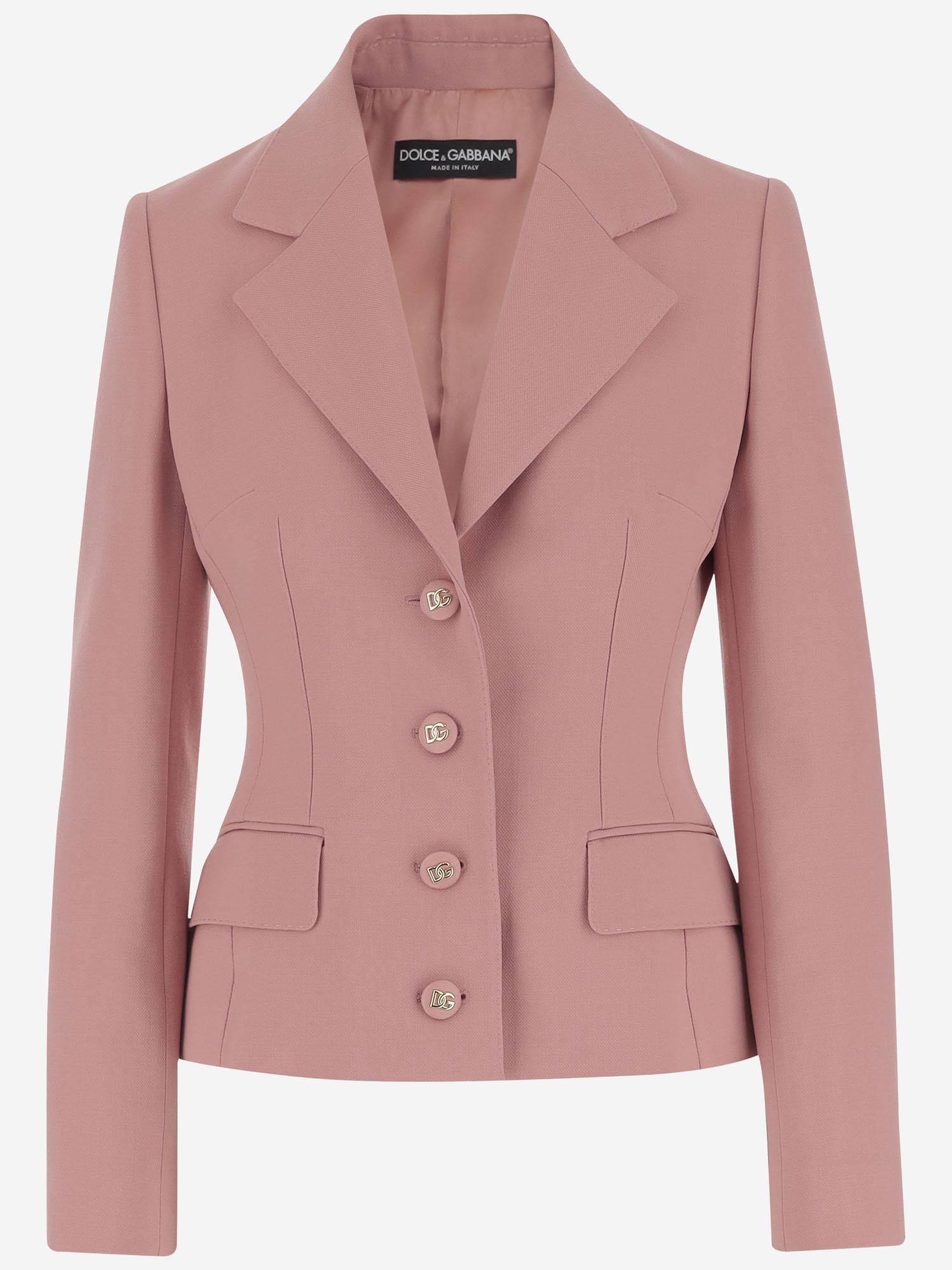 GIACCA DOLCE MONOPETTO IN CRÊPE DI LANA F27DST FU2L8F0473 DOLCE & GABBANA 