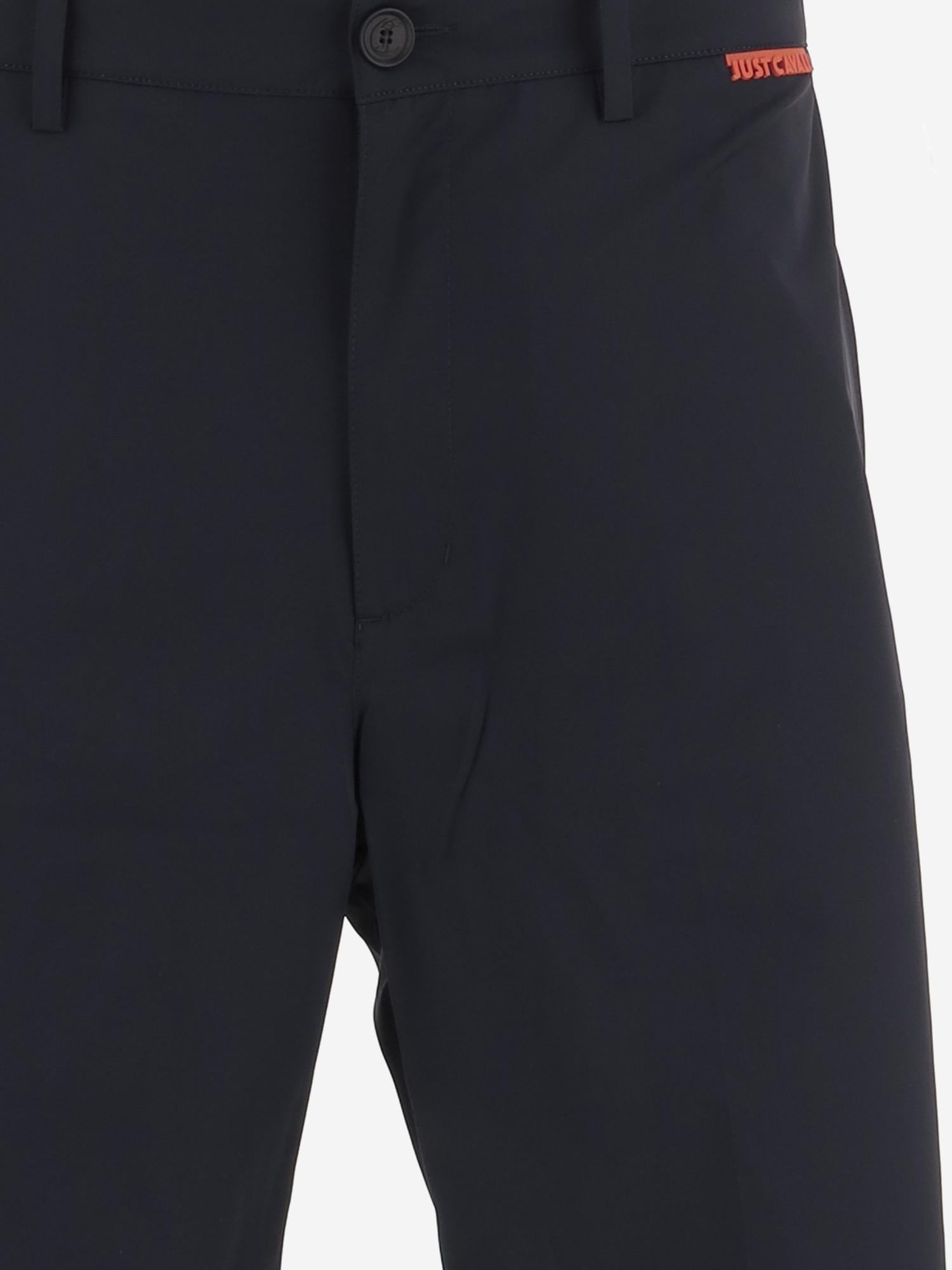 PANTALONI CORTI IN NYLON STRETCH CON LOGO 80OAD114 N0600231 JUST CAVALLI 