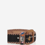 CINTURA IN PELLE E TESSUTO AMAZONIA BLACK WAITZ 