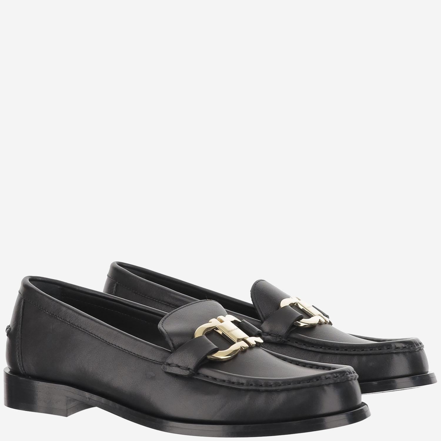 MOCASSINI ORNAMENTO GANCINI MARYAN2 001NERONERONERO SALVATORE FERRAGAMO 