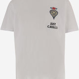 T-SHIRT IN COTONE CON STAMPA grafica 80OAHE24 CJ110003 JUST CAVALLI 