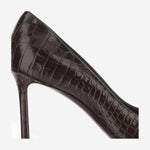 Décolleté Romy 85 in pelle goffrata coccodrillo ROMY85 CCLCHOCOLATE JIMMY CHOO 