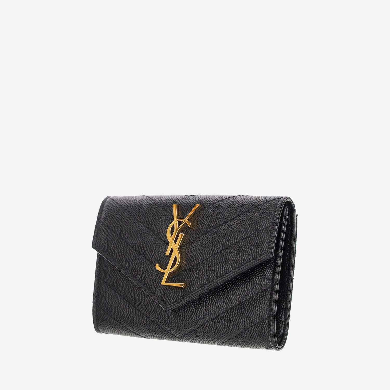 PORTAFOGLIO CASSANDRE IN PELLE 414404 BOW011000 SAINT LAURENT 