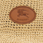 CAPPELLO BUCKET IN RAFIA CON LOGO 8126535 NATURAL BURBERRY 