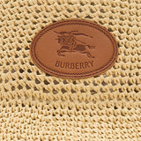 CAPPELLO BUCKET IN RAFIA CON LOGO 8126535 NATURAL BURBERRY 