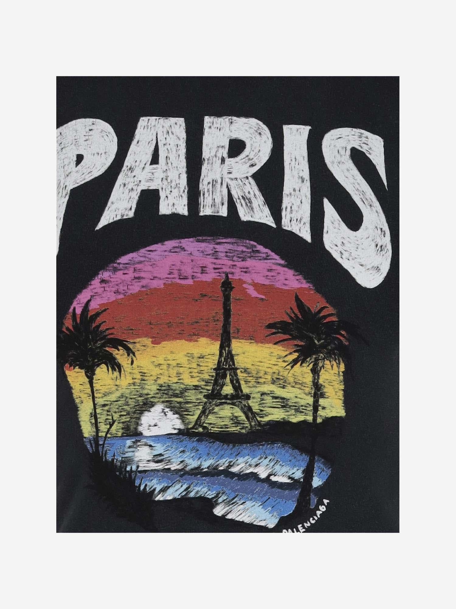 T-SHIRT IN COTONE STRETCH CON STAMPA GRAFICA 768075 TPVM21569 BALENCIAGA 