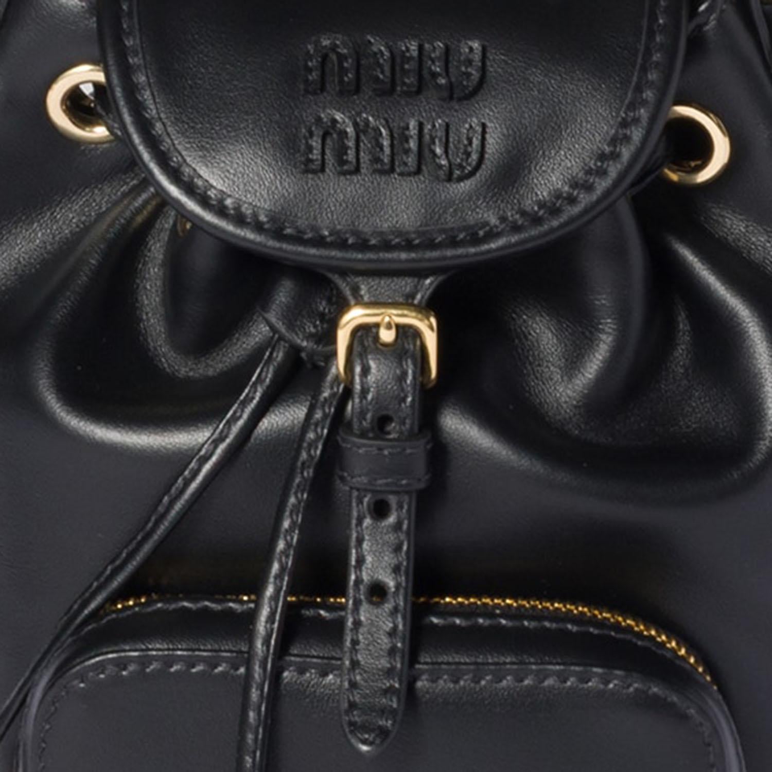 ZAINO IN PELLE CON LOGO 5BZ045 2CRWF0002 MIU MIU 