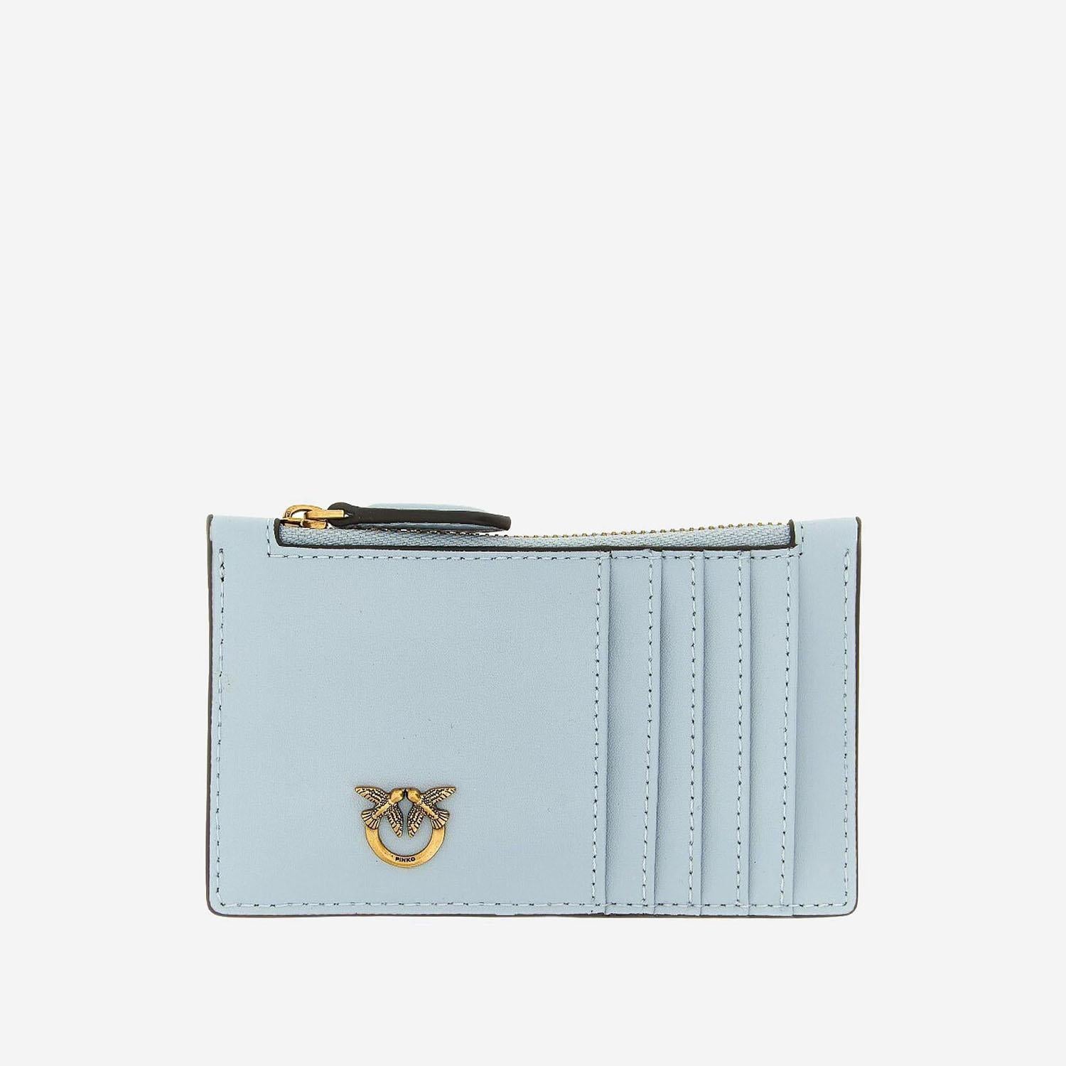 PORTA CARTE LOVE BIRDS IN PELLE 100251 A0F1E37Q PINKO 