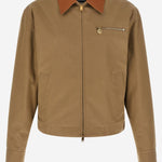 GIACCA IN COTONE CON COLLETTO A CONTRASTO 1022244 1A168021KM00 VERSACE 