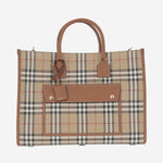 Tote Freya media 8109792 VNTG CHK/BRIAR BROWN BURBERRY 