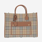 Tote Freya media 8109792 VNTG CHK/BRIAR BROWN BURBERRY 